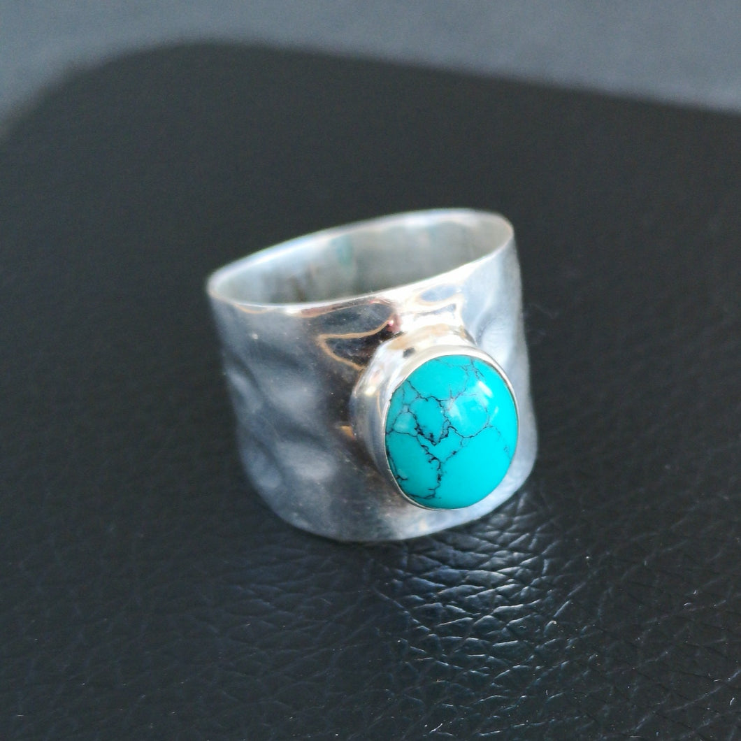 Bague en argent turquoise Dia