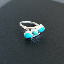 Charger l&#39;image dans la galerie, Bague en argent turquoise Anjuna
