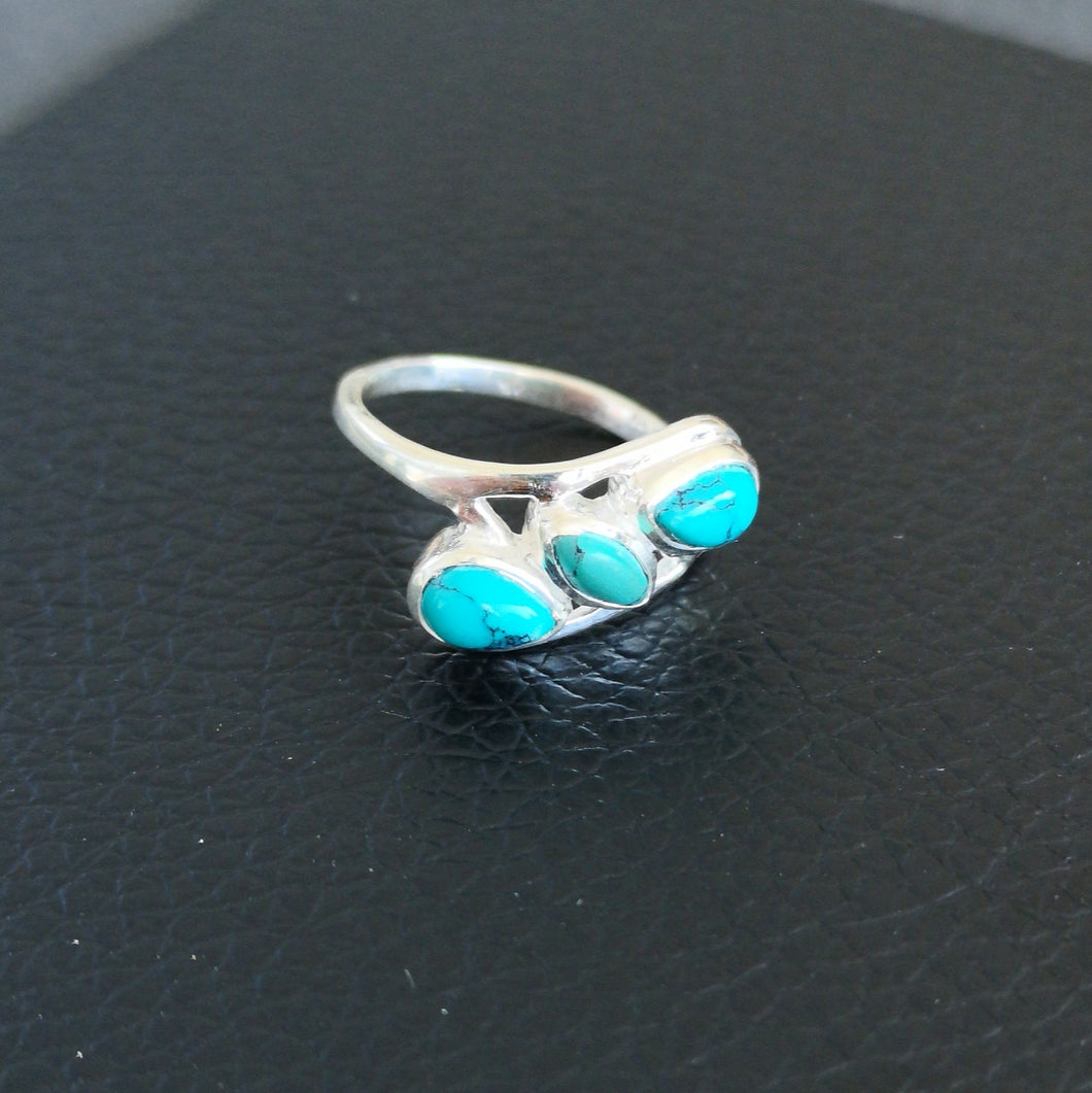 Bague en argent turquoise Anjuna