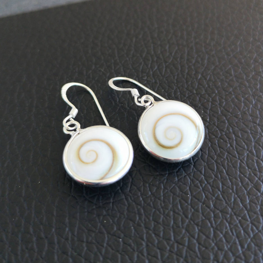 Boucles d'oreilles argent oeil de Sainte Lucie