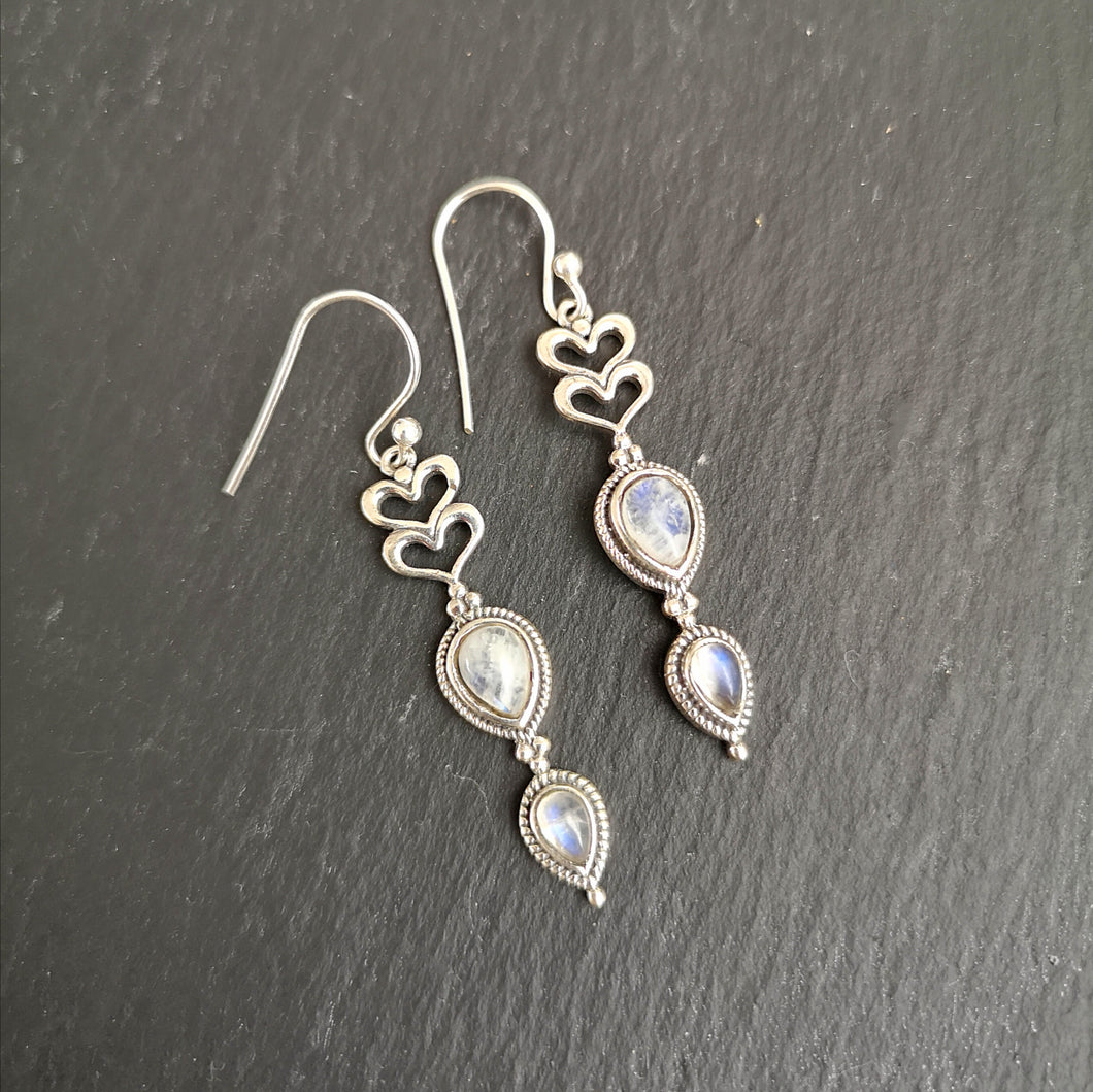 Boucles d'oreilles en pierre de lune