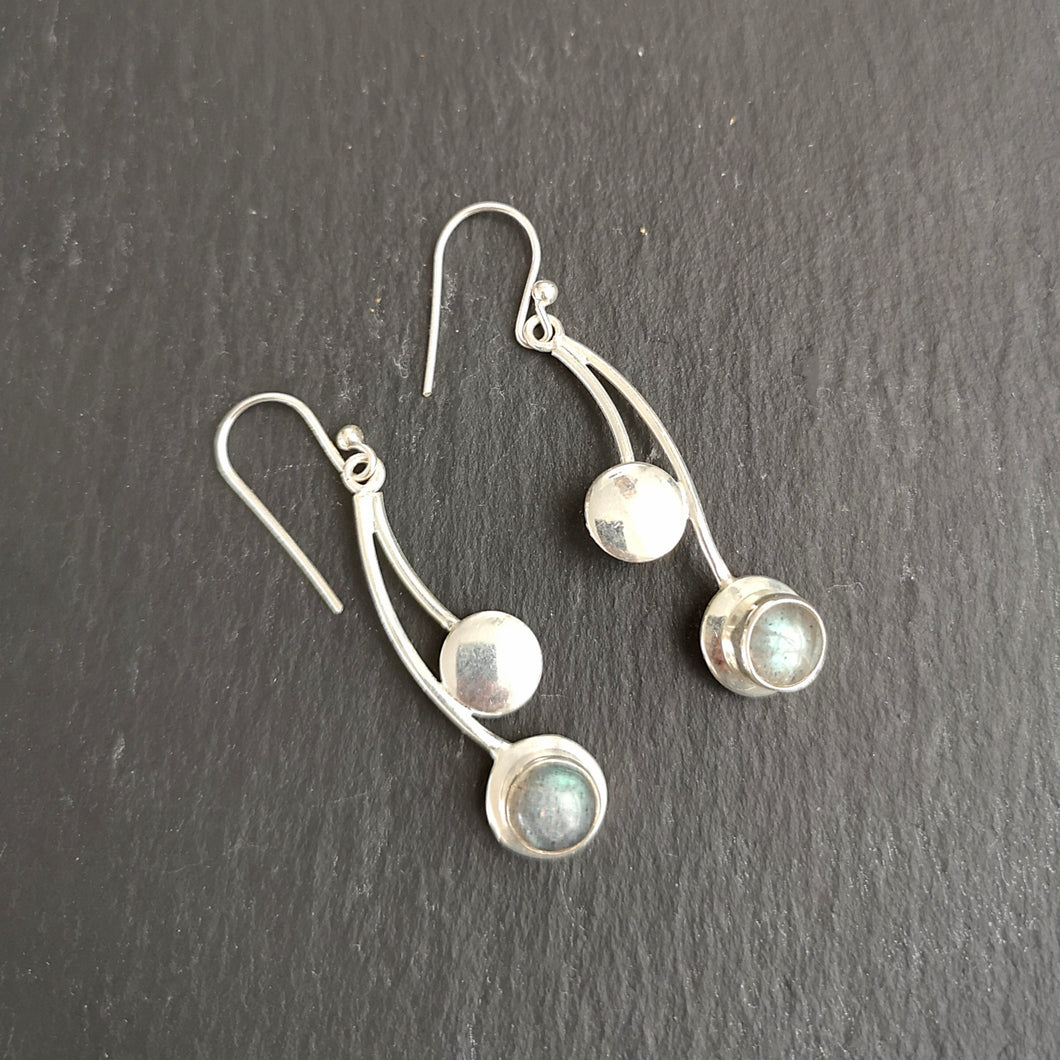 Boucles d'oreilles en pierre labradorite