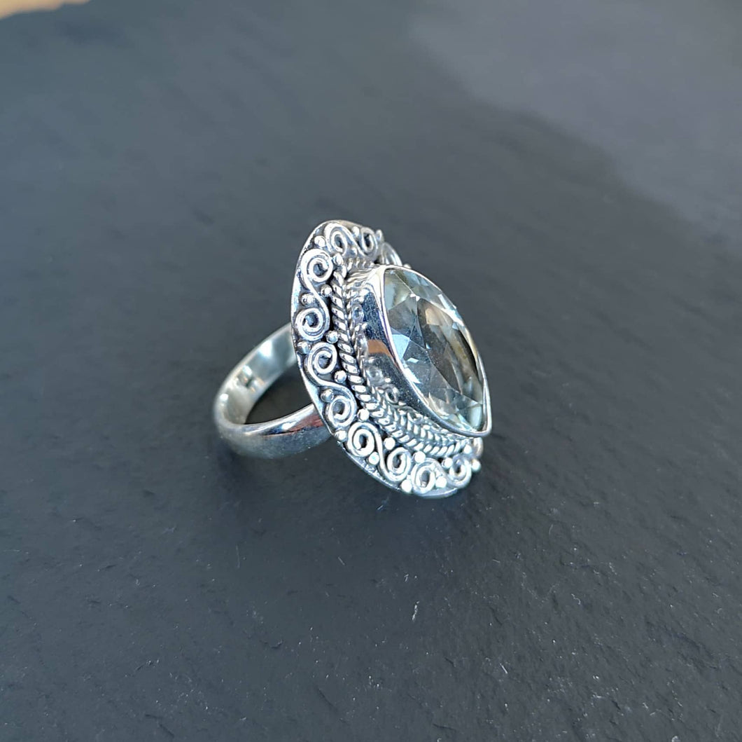 Bague en argent 925 péridot