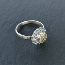 Charger l&#39;image dans la galerie, Bague en argent 925 citrine Jaipur
