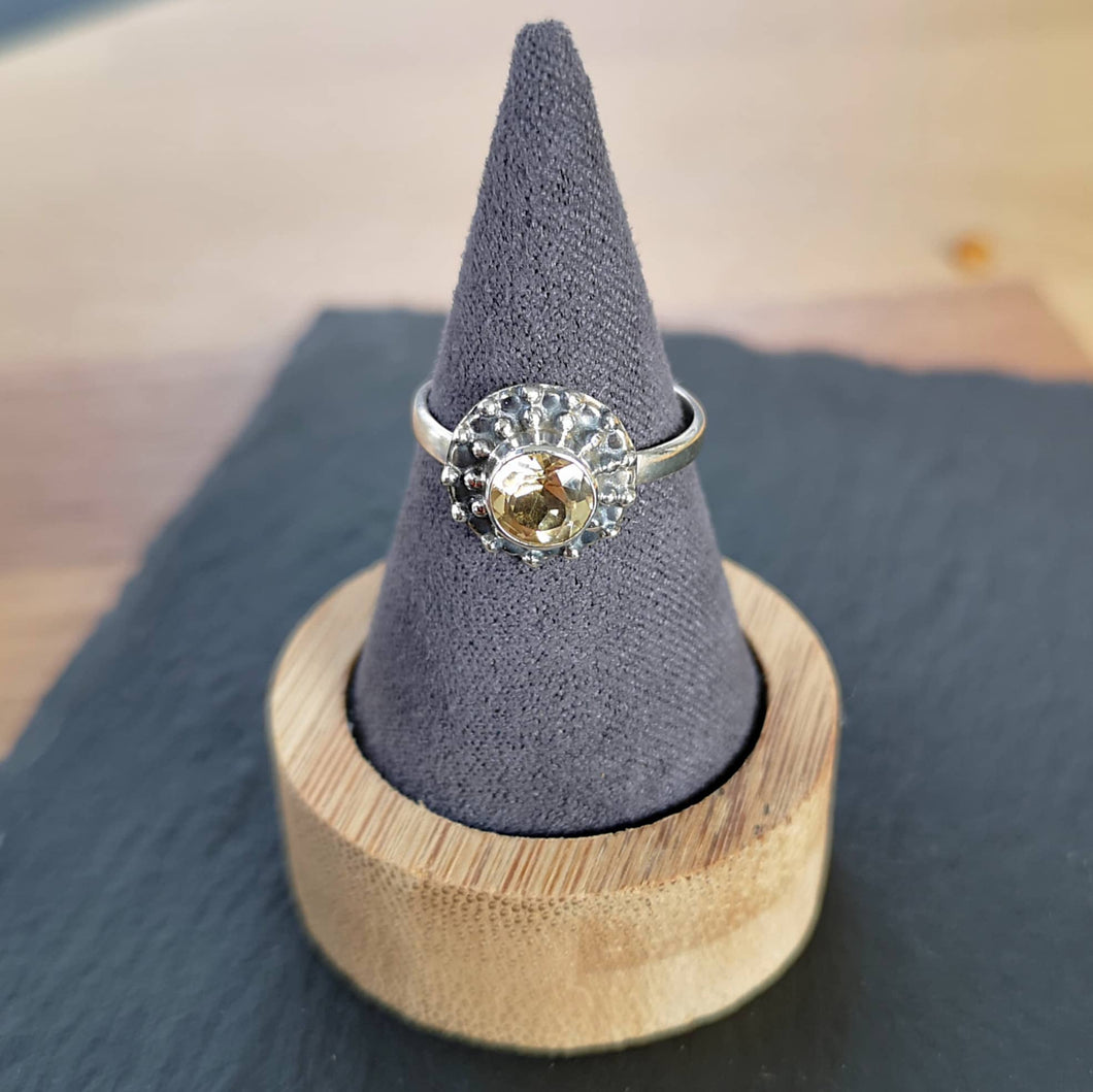 Bague en argent 925 citrine Jaipur