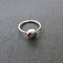 Charger l&#39;image dans la galerie, Bague en argent 925 quartz fumé
