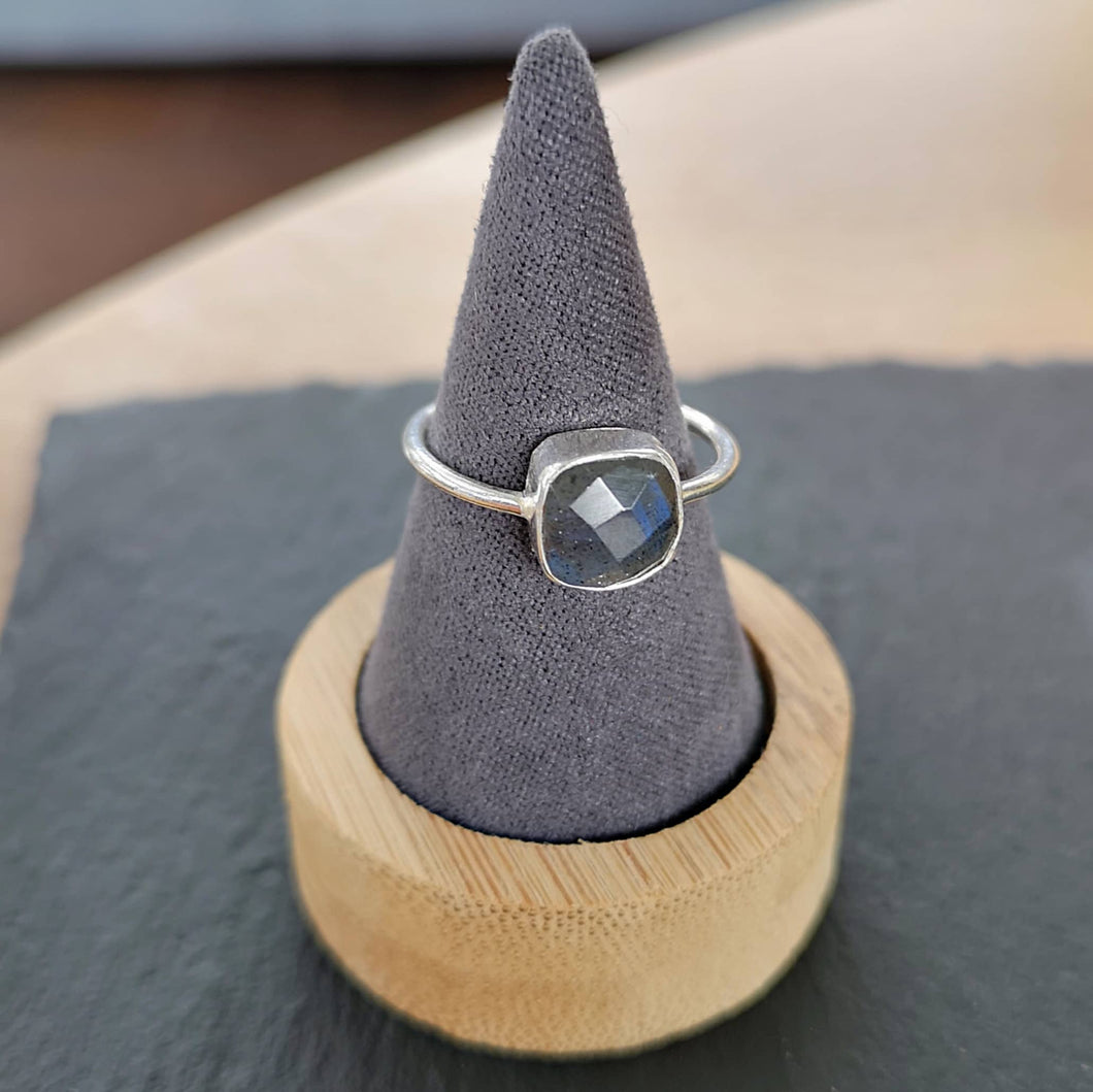 Bague en argent 925 pierre labradorite Jaipur