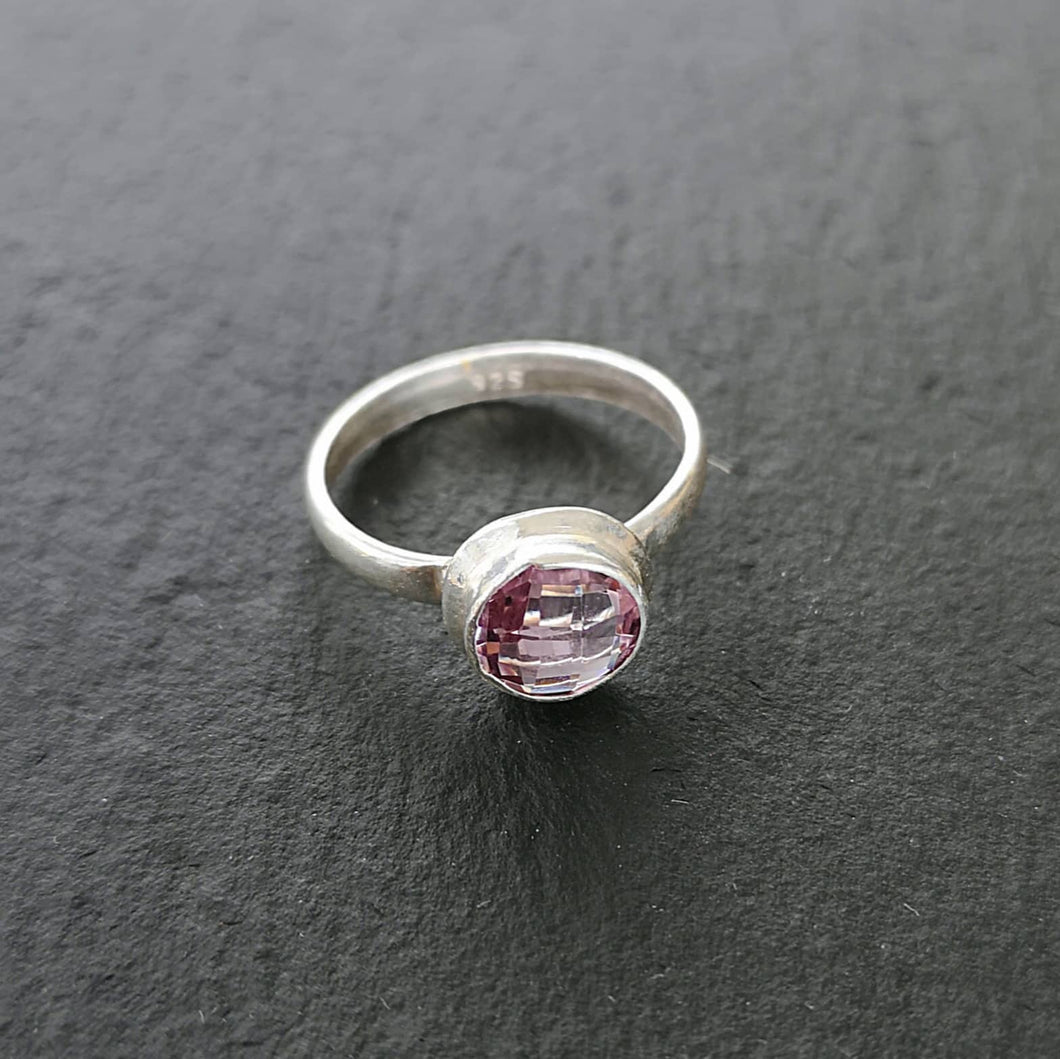 Bague argent pierre fine améthyste