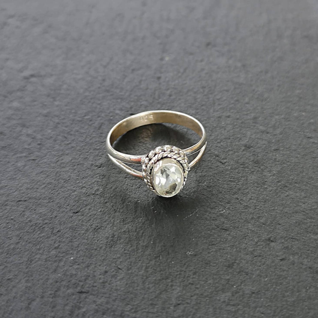 Bague en argent pierre zircon