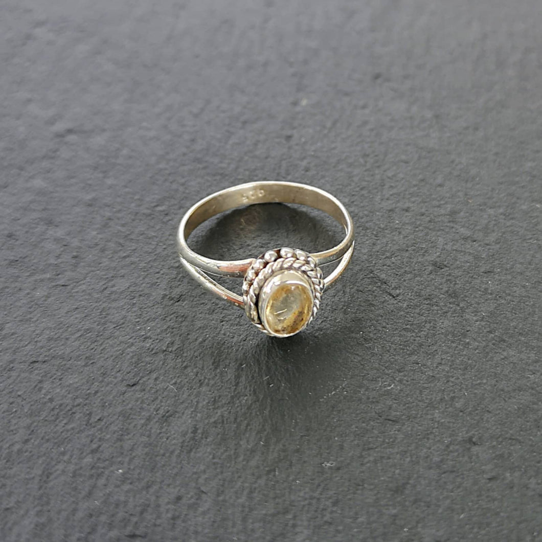 Bague en argent 925 citrine Jyothi