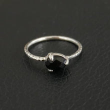 Charger l&#39;image dans la galerie, Bague indienne en argent onyx noir
